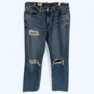 Levi's 541 Athletic Taper Stretch Jeans Destructed/Repaired Mens Size 33x32 NWT